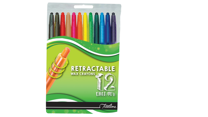 Treeline Retractable Wax Crayons Set 12 – strivestationers.co.za