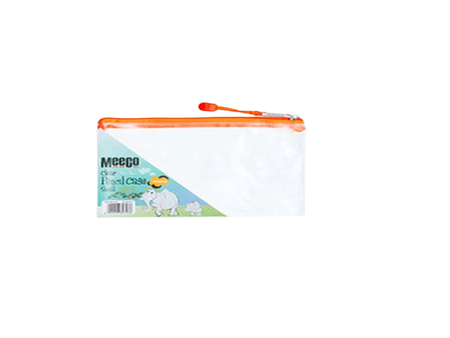 Meeco PVC Clear Pencil Bag Small 210mm 250 Micron Green