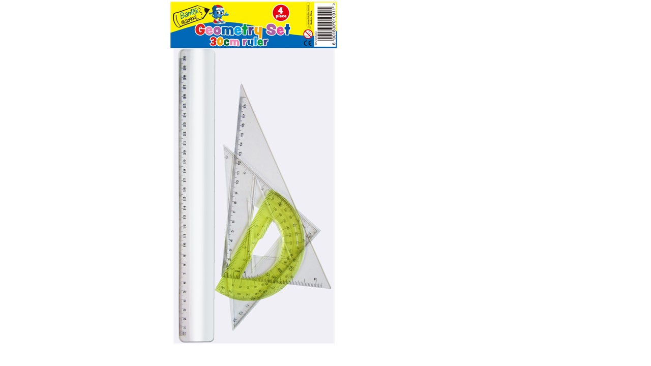 Bantex Geometry Set 30cm Ruler
